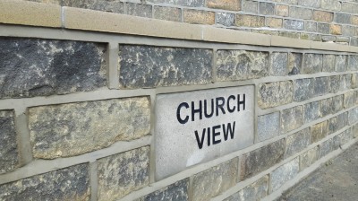 Church View name carved by local resident
