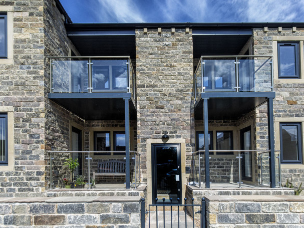 Private patios and balconies with each apartment