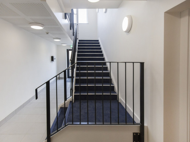 Modern communal areas in the 1 Degree West apartment building